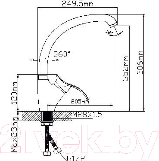Изображение товара Смеситель Wisent WP59001