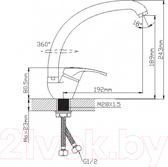 Изображение товара Смеситель Wisent WP59027