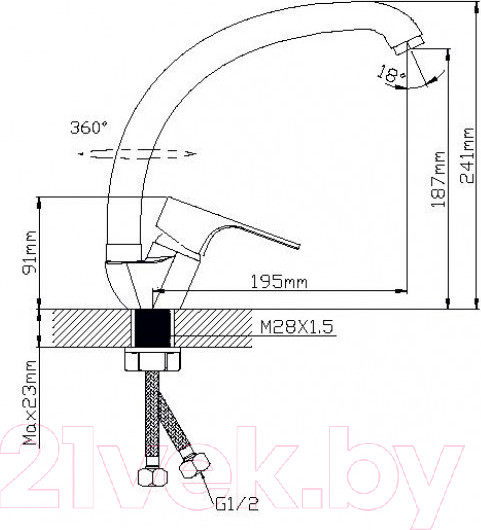 Изображение товара Смеситель Wisent WP59222