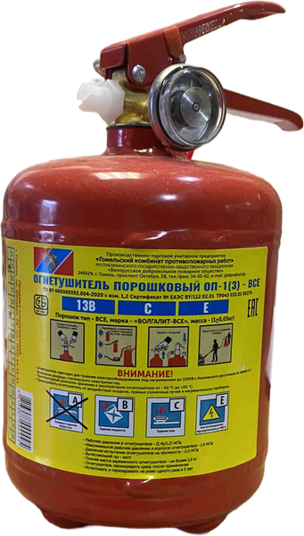 Изображение товара Огнетушитель Гомельский комбинат противопожарных работ ОП-1 (з) / 87000095