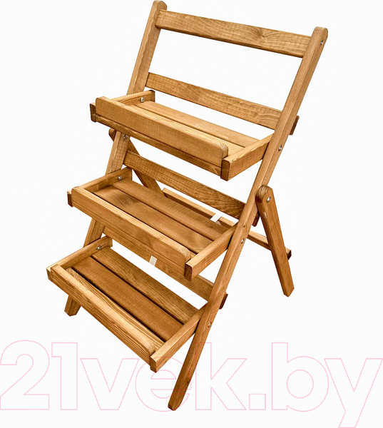 Изображение товара Стойка для цветов Dyatel Раскладная HF-012-OAK (дуб)