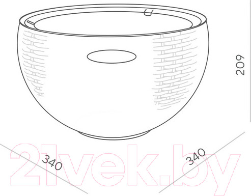 Изображение товара Кашпо Ellastik Plast Ola Dom Rattan (5л, белый)