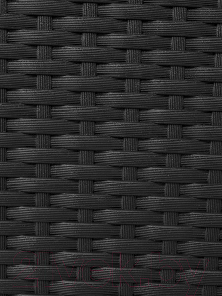 Изображение товара Кашпо Ellastik Plast Ola Dom Rattan (31л, антрацит)