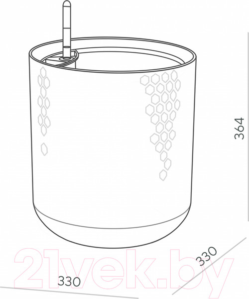 Изображение товара Кашпо Ellastik Plast Ola Dom Kerama (12л, антрацит)
