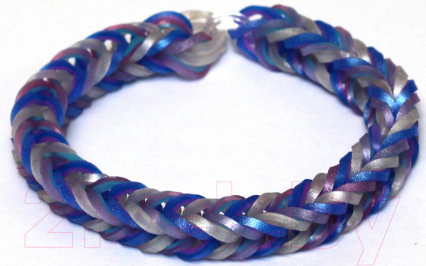 Изображение товара Набор для плетения Rainbow Loom Набор резинок / B0116 (фиолетовый/синий)