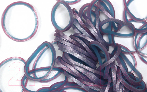 Изображение товара Набор для плетения Rainbow Loom Набор резинок / B0116 (фиолетовый/синий)