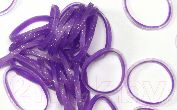 Изображение товара Набор для плетения Rainbow Loom Набор резинок / B0141  (темно-лиловый/леденцы)