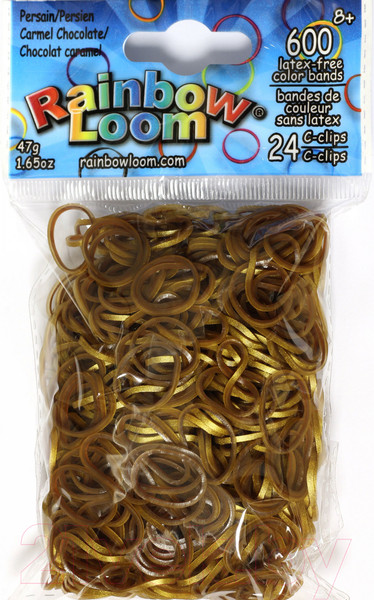 Изображение товара Набор для плетения Rainbow Loom Набор резинок / B0152  (карамельный шоколад)