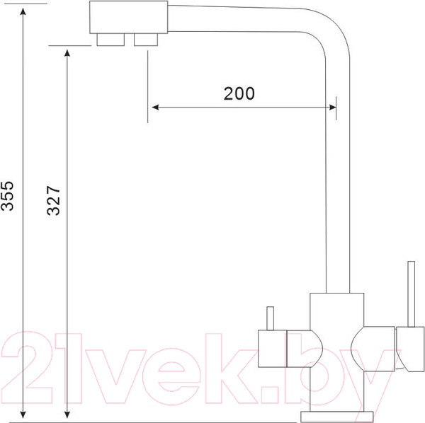 Изображение товара Смеситель Gross Aqua Neosteel GA3121609SS