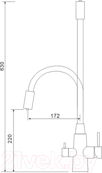 Изображение товара Смеситель Gross Aqua Neosteel GA3133611SSB
