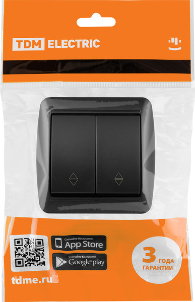 Изображение товара Выключатель TDM Селигер / SQ1818-0312 (графит)