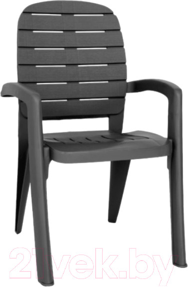 Изображение товара Стул пластиковый Ellastik Plast Прованс 58x46.5x90 (антрацит)
