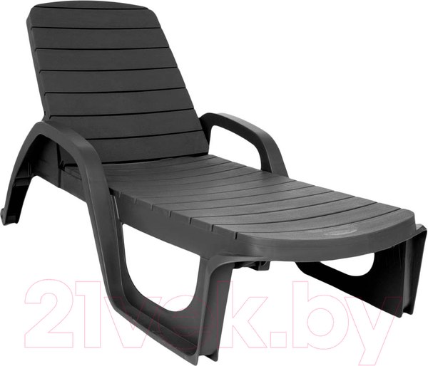 Изображение товара Шезлонг Ellastik Plast Прованс 190x70x32 (антрацит)