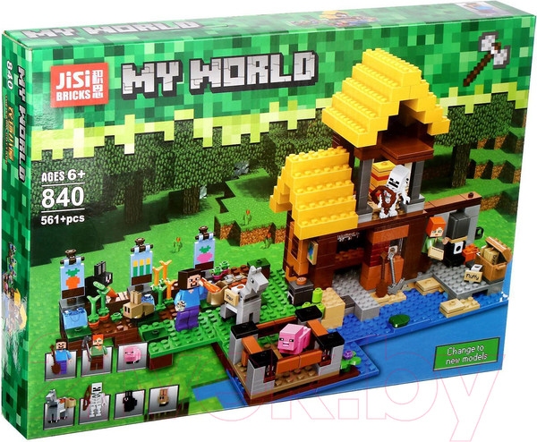 Изображение товара Конструктор Jisi Bricks Мой мир Фермерский домик 840 / 5208260