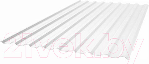 Изображение товара Монолитный поликарбонат Borrex Трапеция МП-20 2000x1050x0.8мм (прозрачный)