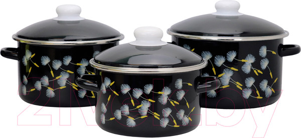 Изображение товара Набор кастрюль Эмаль Пушинки 2-3220/6