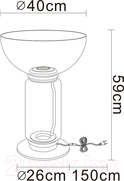 Изображение товара Прикроватная лампа Divinare Trumpet 1242/06 TL-18