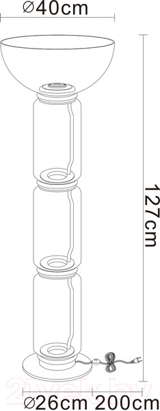 Изображение товара Торшер Divinare Trumpet 1242/06 PN-30