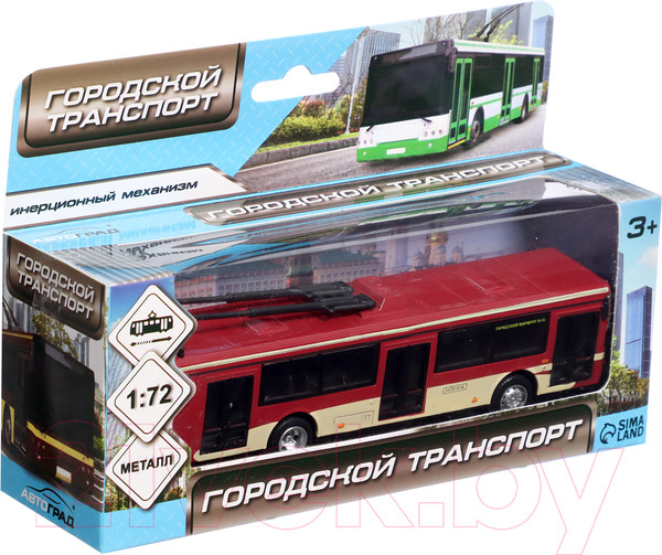 Изображение товара Троллейбус игрушечный Автоград Город 6407C / 9610391