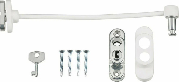 Изображение товара Замок оконный No Brand LFS детский с тросом (белый)