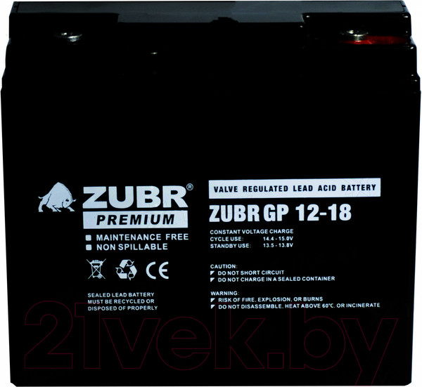 Изображение товара Аккумуляторная батарея Zubr GP 12V (18 А/ч)