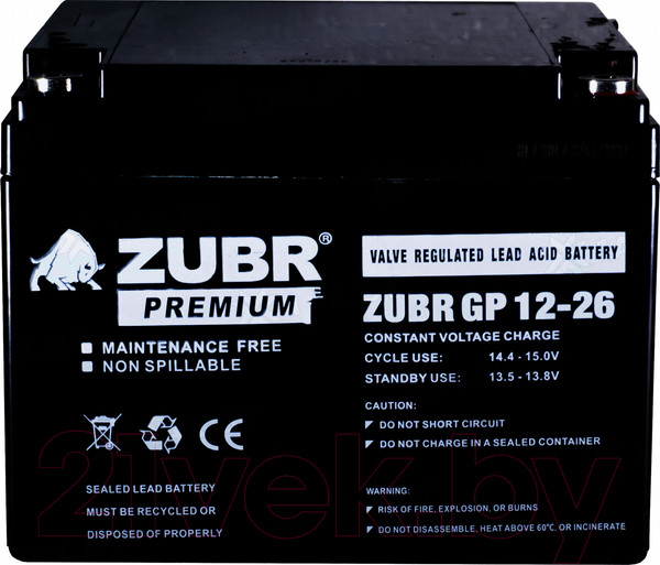 Изображение товара Аккумуляторная батарея Zubr GP 12V (26 А/ч)