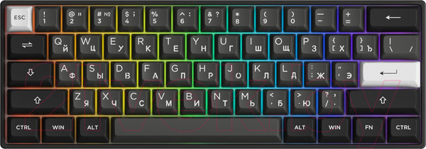 Изображение товара Клавиатура Akko 3061S Black&Sliver USB Cable RGB Hot Swap V3 Pro Cream Yellow (306161)