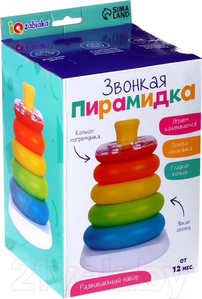 Изображение товара Развивающий игровой набор Zabiaka IQ Звонкая пирамидка / 9891190