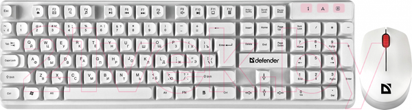 Изображение товара Комплект клавиатура и мышь Defender Milan C-992 / 45994 (белый)