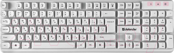 Изображение товара Комплект клавиатура и мышь Defender Milan C-992 / 45994 (белый)