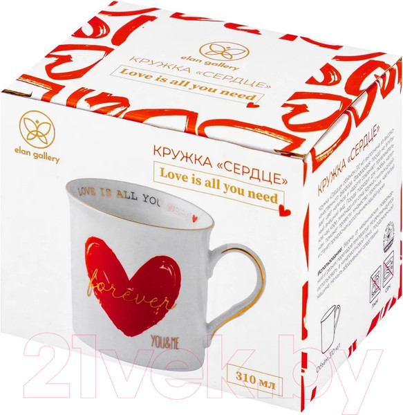Изображение товара Кружка Elan Gallery Сердце / 880197