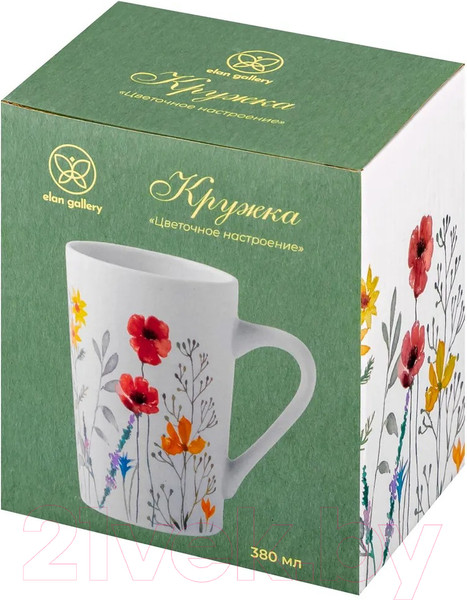 Изображение товара Кружка Elan Gallery Цветочное настроение Красные маки / 880192