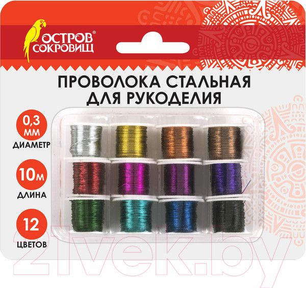 Изображение товара Проволока для декорирования Остров Сокровищ 665206 (12цв)