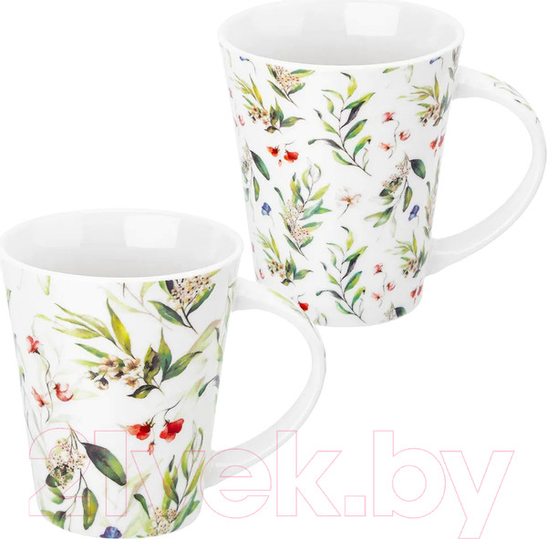 Изображение товара Набор кружек Elan Gallery Зеленые веточки / 880203