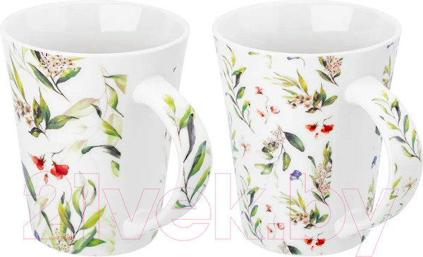 Изображение товара Набор кружек Elan Gallery Зеленые веточки / 880203