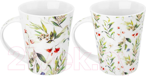 Изображение товара Набор кружек Elan Gallery Зеленые веточки / 880203