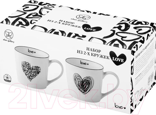 Изображение товара Набор кружек Elan Gallery Love / 880195