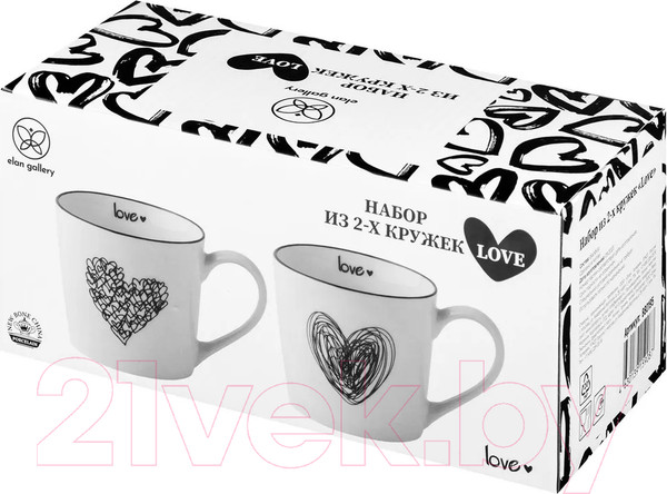 Изображение товара Набор кружек Elan Gallery Love / 880195