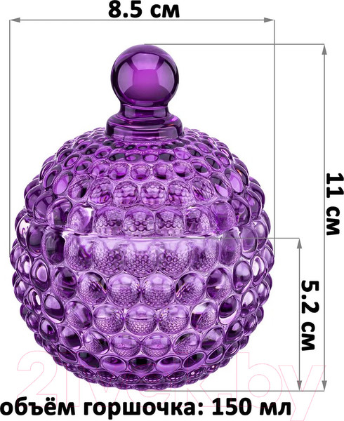 Изображение товара Емкость для хранения Elan Gallery Пузырьки / 890910 (фиолетовый)