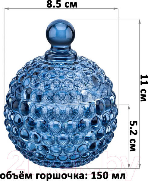 Изображение товара Емкость для хранения Elan Gallery Пузырьки / 890911 (синий)