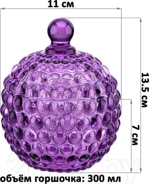 Изображение товара Емкость для хранения Elan Gallery Пузырьки / 890912 (фиолетовый)
