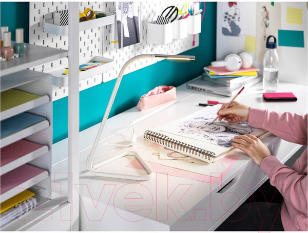 Изображение товара Письменный стол Mio Tesoro Ингар D 100 (белый)