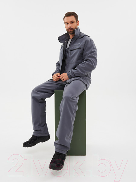 Изображение товара Костюм для охоты и рыбалки Huntsman Никс Люкс Alova Windblock / 13602 (р-р 56-58/170-176, серый)
