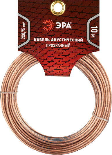 Изображение товара Кабель ЭРА Акустический 2x0.75мм2 / Б0059298 (10м, прозрачный)