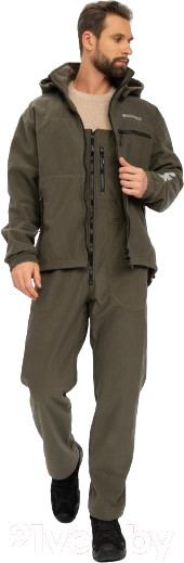 Изображение товара Костюм для охоты и рыбалки Huntsman Никс Люкс Alova Windblock / 10056 (р-р 56-58/182-188, хаки)