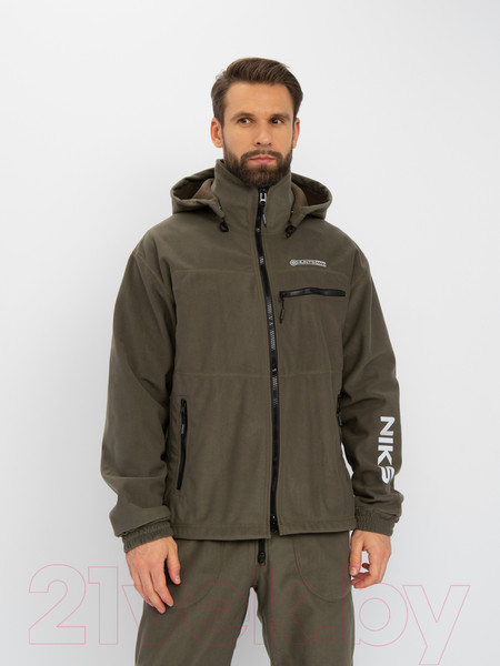 Изображение товара Костюм для охоты и рыбалки Huntsman Никс Люкс Alova Windblock / 10056 (р-р 56-58/182-188, хаки)