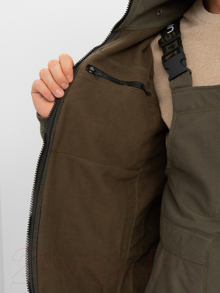 Изображение товара Костюм для охоты и рыбалки Huntsman Никс Люкс Alova Windblock / 10056 (р-р 56-58/182-188, хаки)