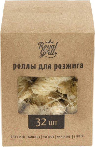 Изображение товара Роллы древесные для розжига Royal Grill 80-147 (32шт)