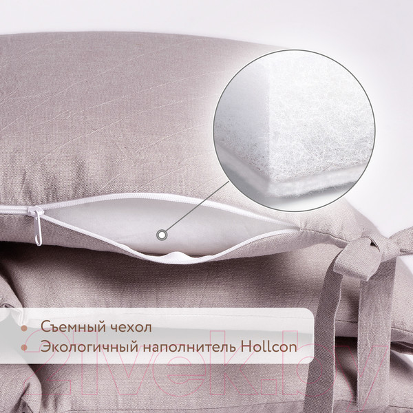 Изображение товара Бортик в кроватку Perina Soft Cotton / СК1/4-05.8 (мокко)