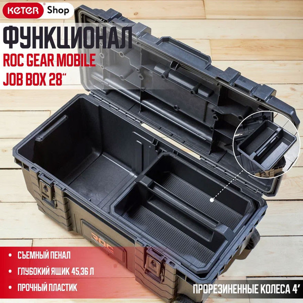 Изображение товара Ящик для инструментов Keter Roc Pro Gear Mobile / 257189 (черный)